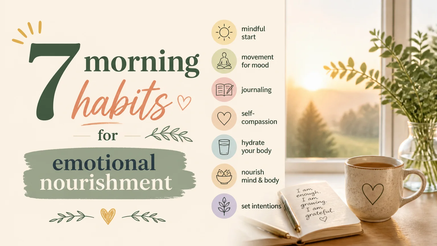 7 morning habits for emotional nourishment