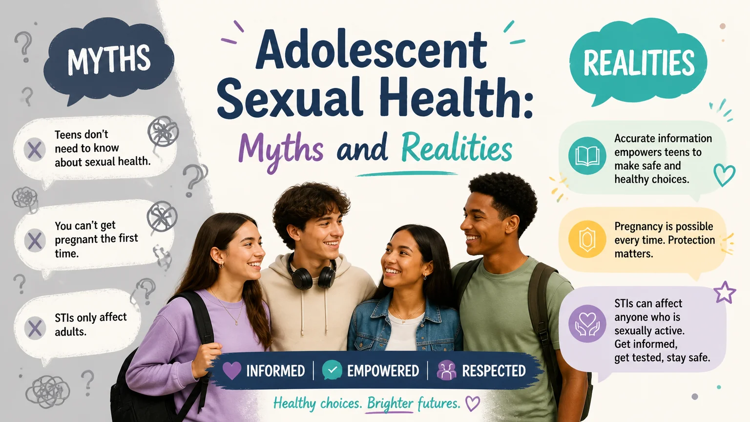 Adolescent sexual health: myths and realities - sexual education adolescents