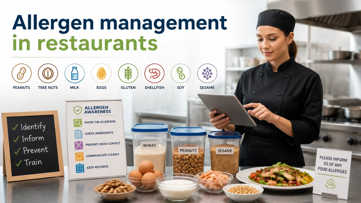 Allergen management in restaurants - allergens