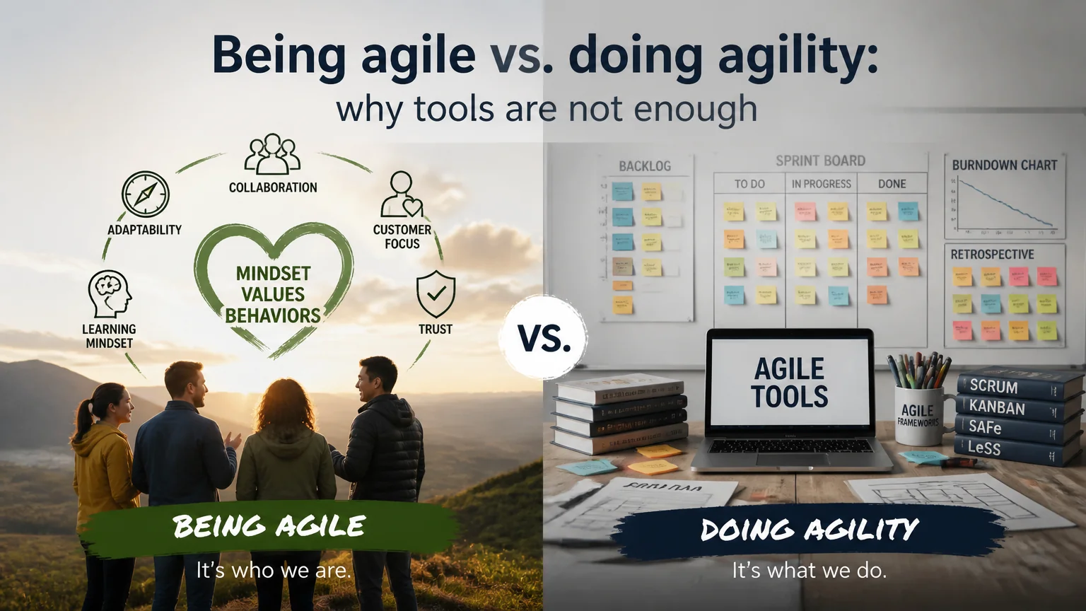 Being agile vs. doing agility: why tools are not enough - professional agile coach