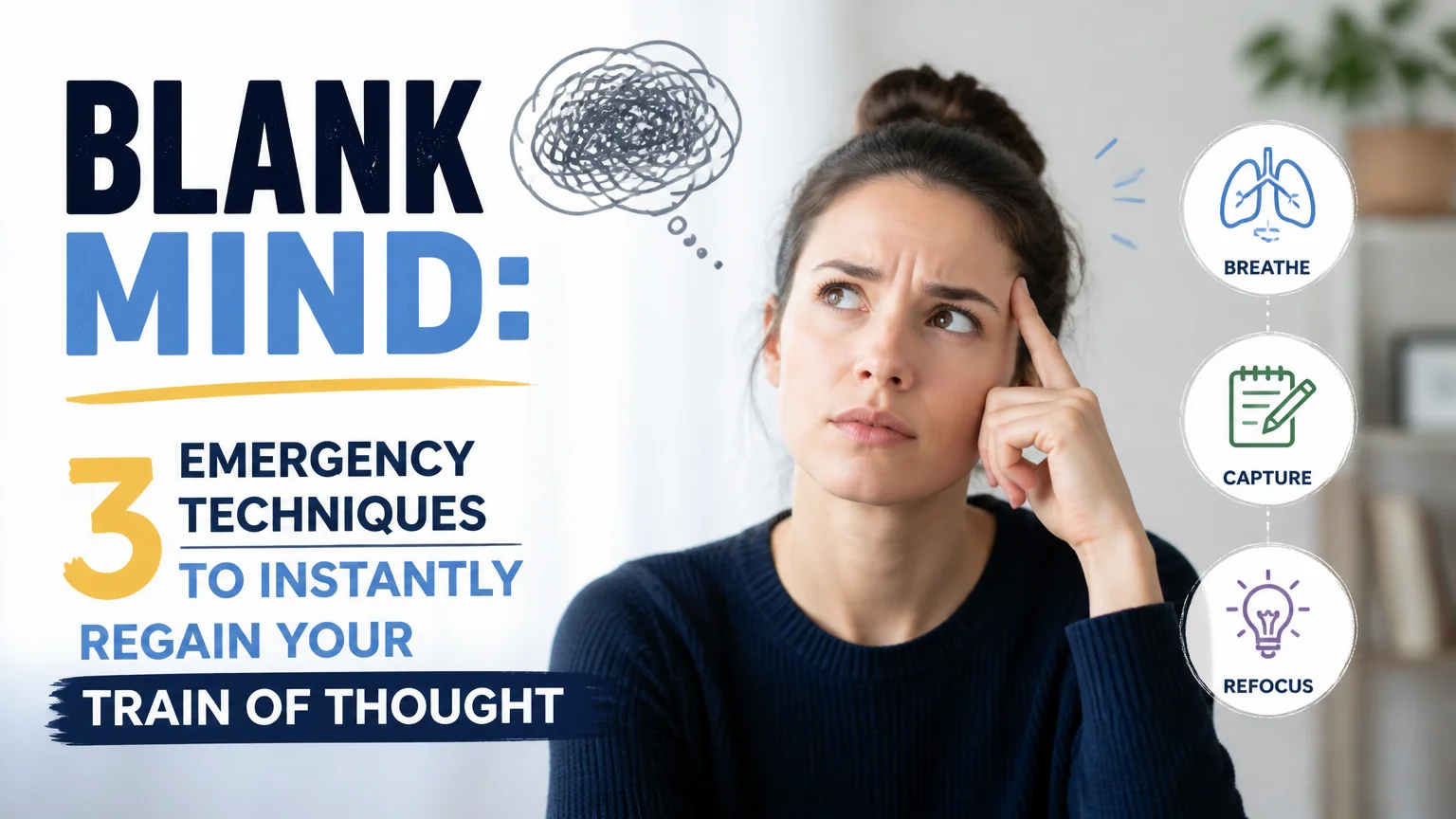 Blank mind: 3 emergency techniques to instantly regain your train of thought - overcoming stage fright
