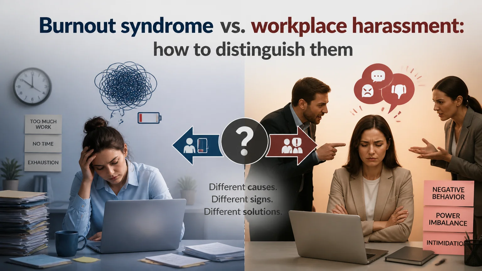 Burnout syndrome vs. workplace harassment: how to distinguish them - workplace harassment