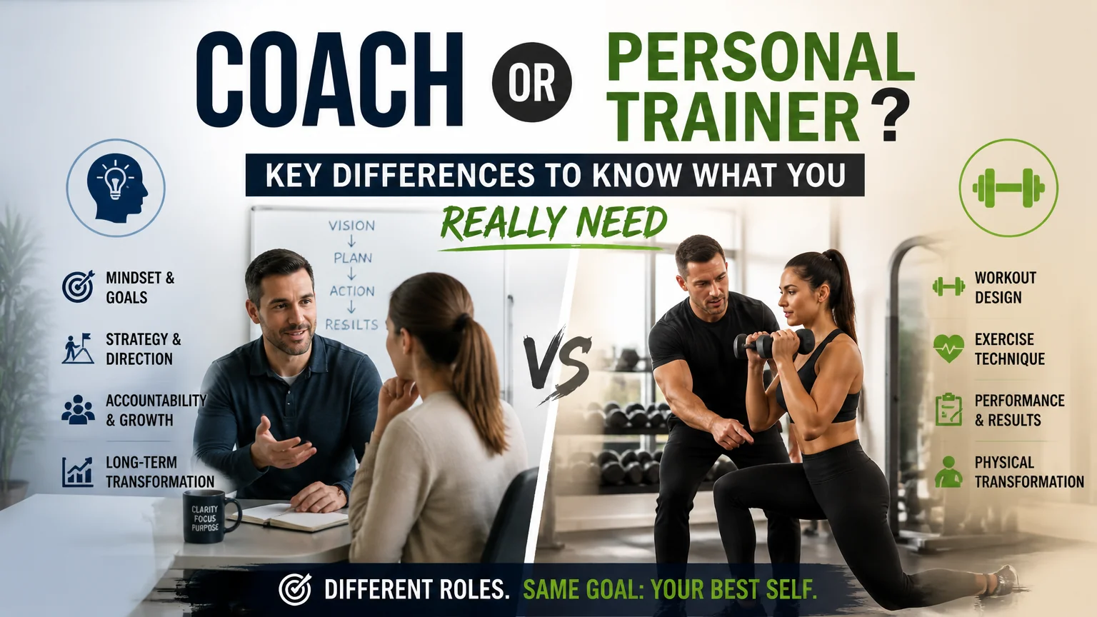 Coach or personal trainer?: key differences to know what you really need - sports coach