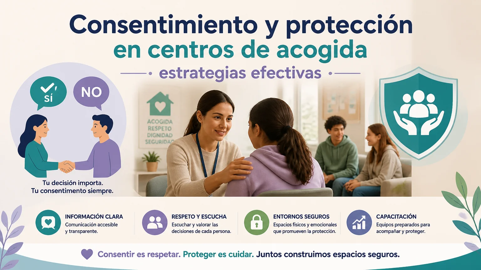 Consent and protection in shelter centers: effective strategies