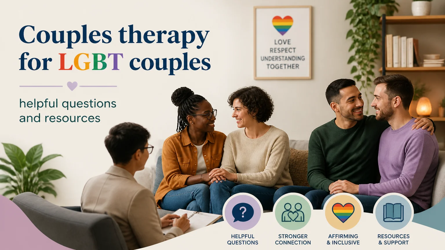 Couples therapy for lgbt couples - helpful questions and resources - couples therapy training