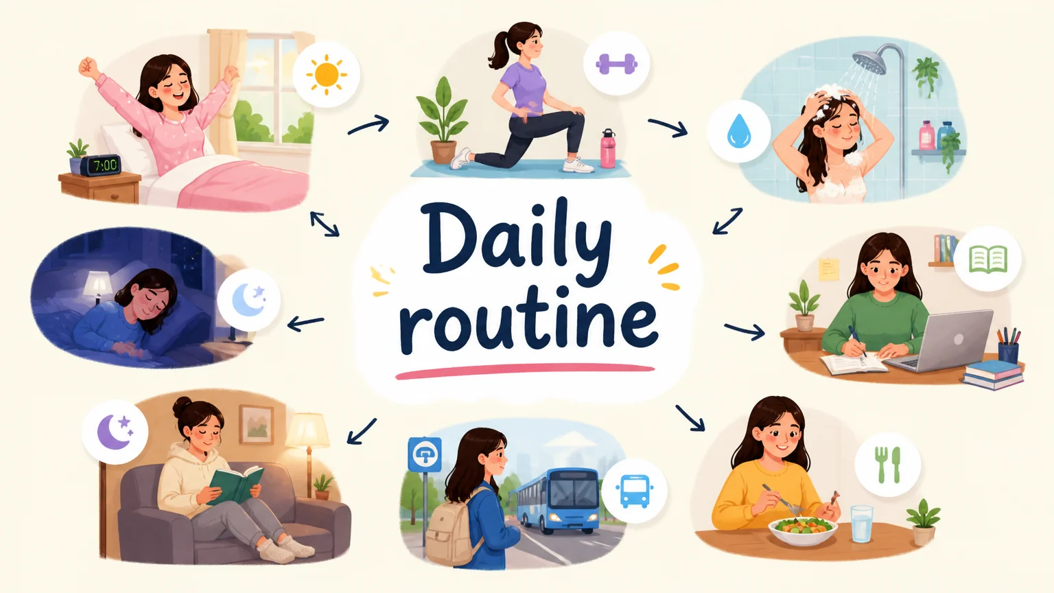 Daily routine - productivity work life home