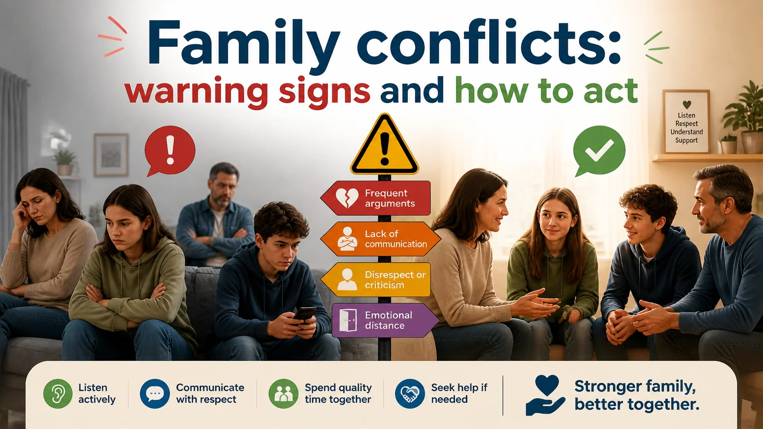 Family conflicts: warning signs and how to act - family conflict resolution