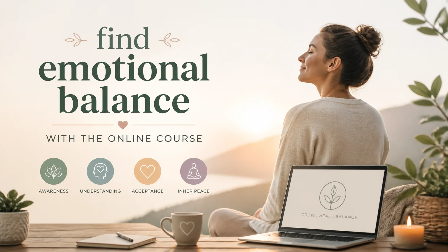 Find emotional balance with the online course - sadness happiness