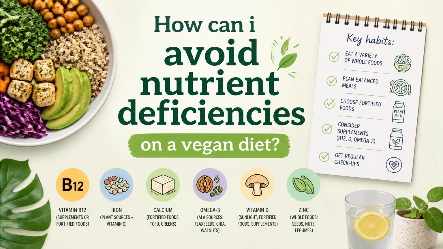 How can i avoid nutrient deficiencies on a vegan diet? - nutrition vegetarian