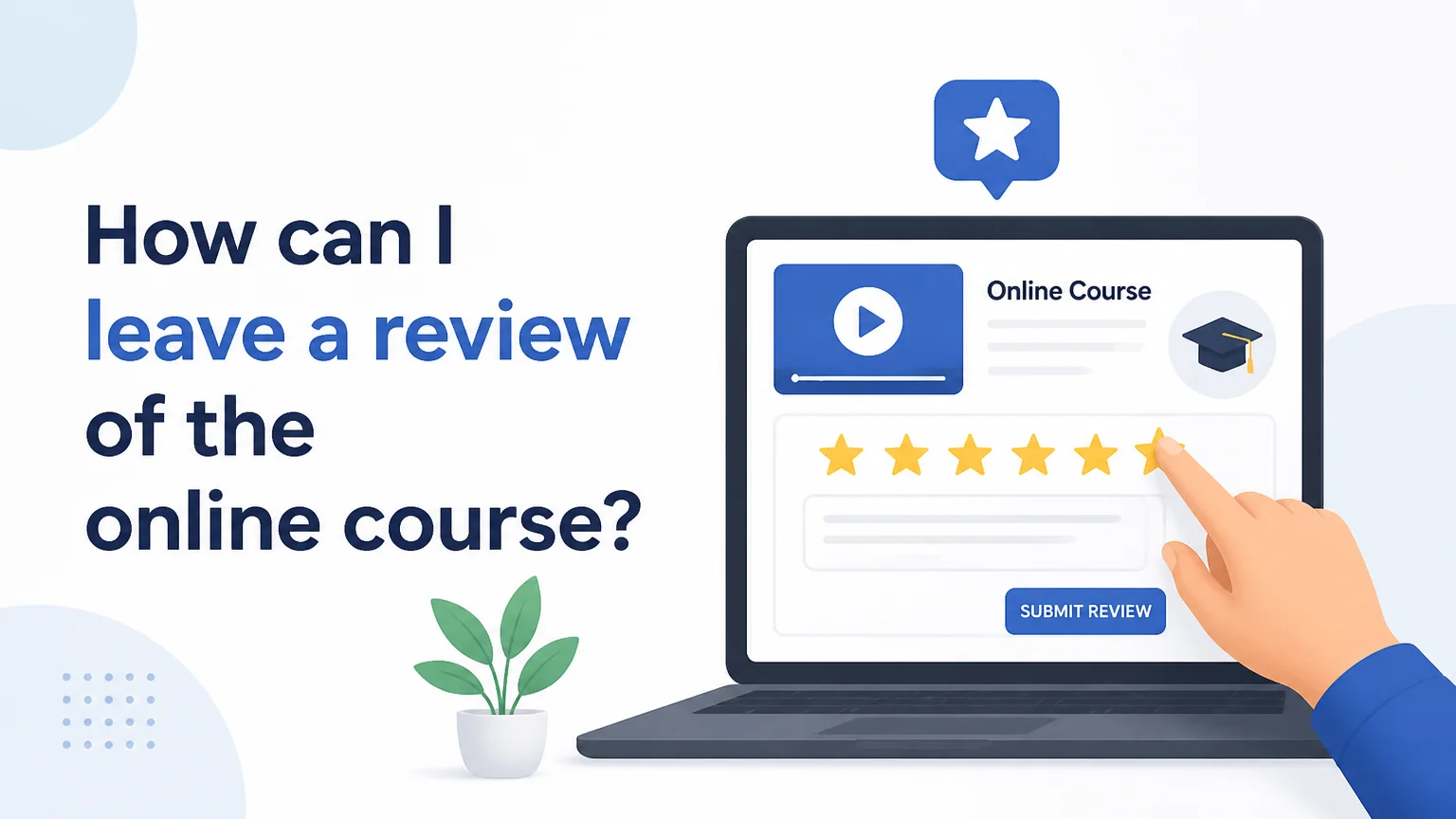 How can i leave a review of the online course? - creation diets