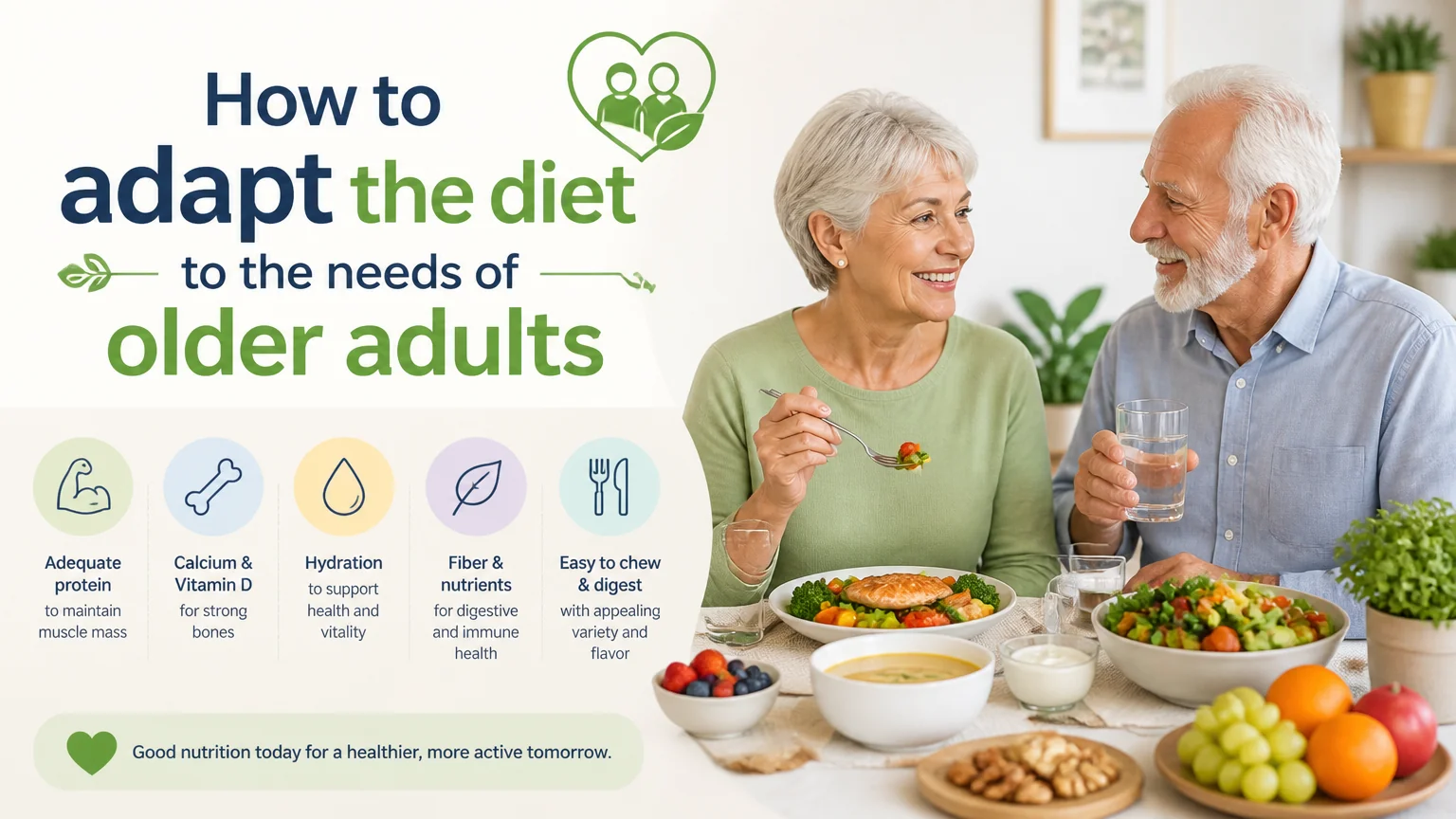 How to adapt the diet to the needs of older adults - nutrition geriatrics