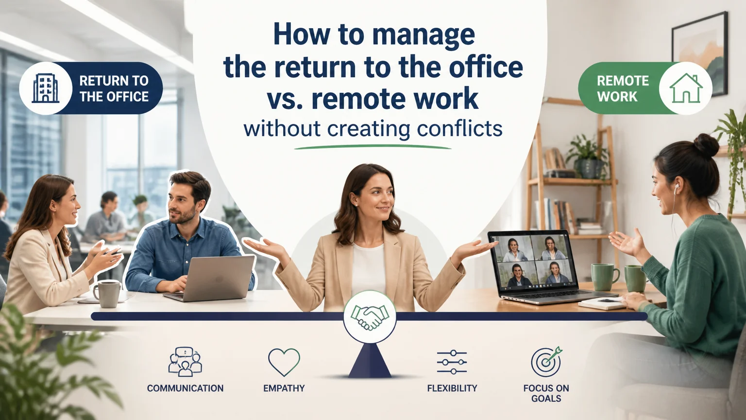 How to manage the return to the office vs. remote work without creating conflicts - psychology organizational