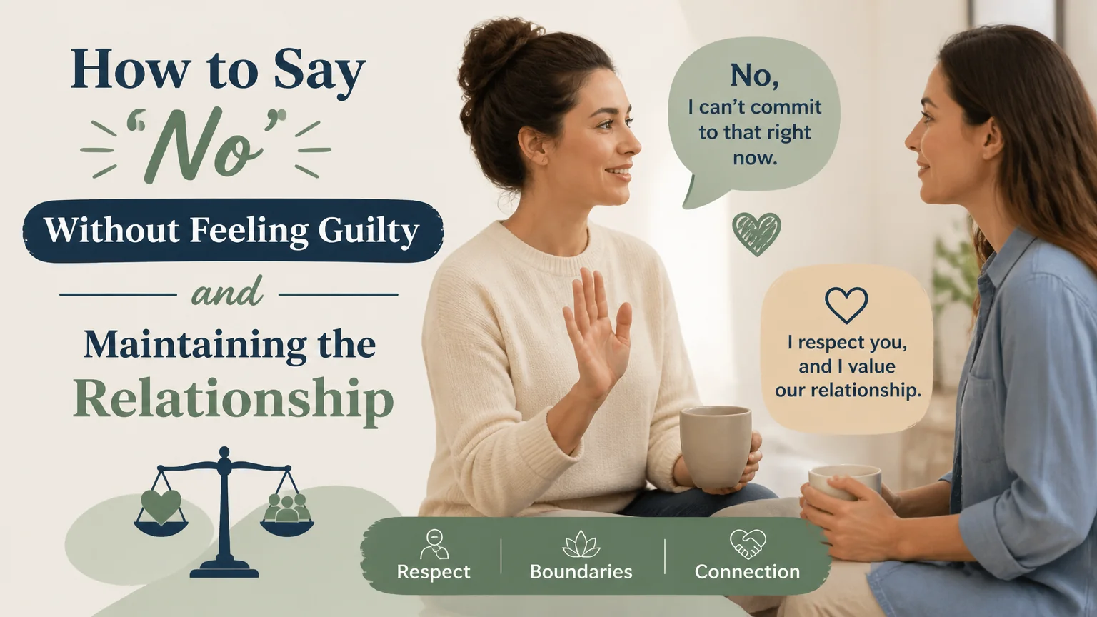 How to say 'no' without feeling guilty and maintaining the relationship - communication skills