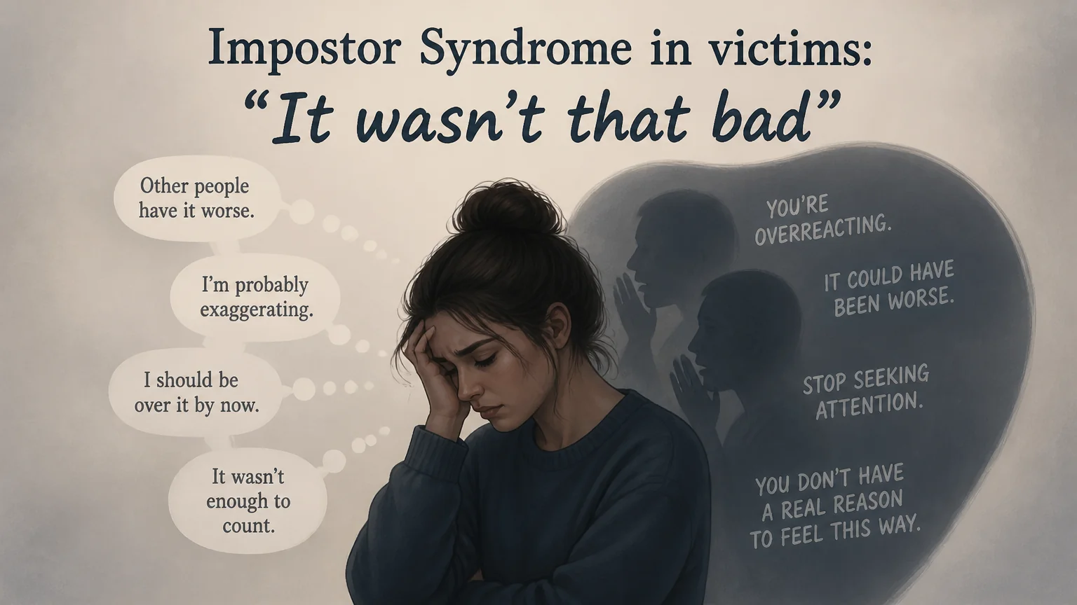 Impostor syndrome in victims: 'it wasn't that bad - violence domestic family