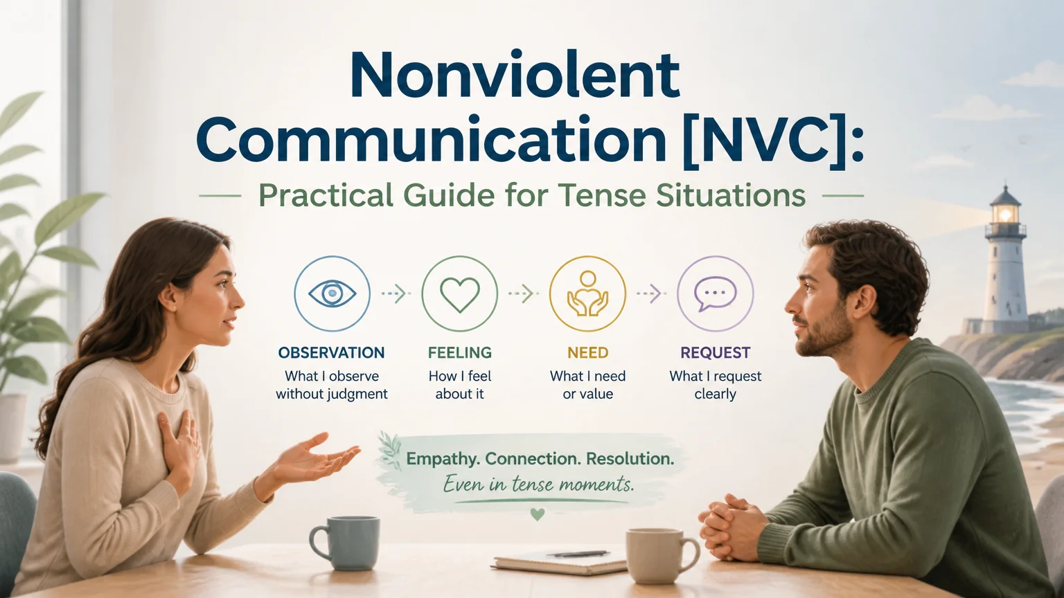 Nonviolent communication [nvc]: practical guide for tense situations - communication skills