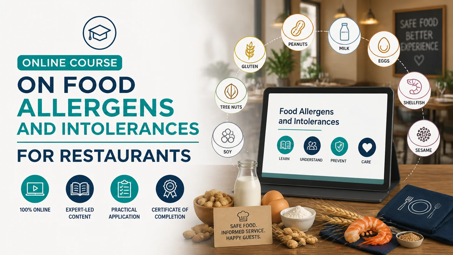 Online course on food allergens and intolerances for restaurants - allergens