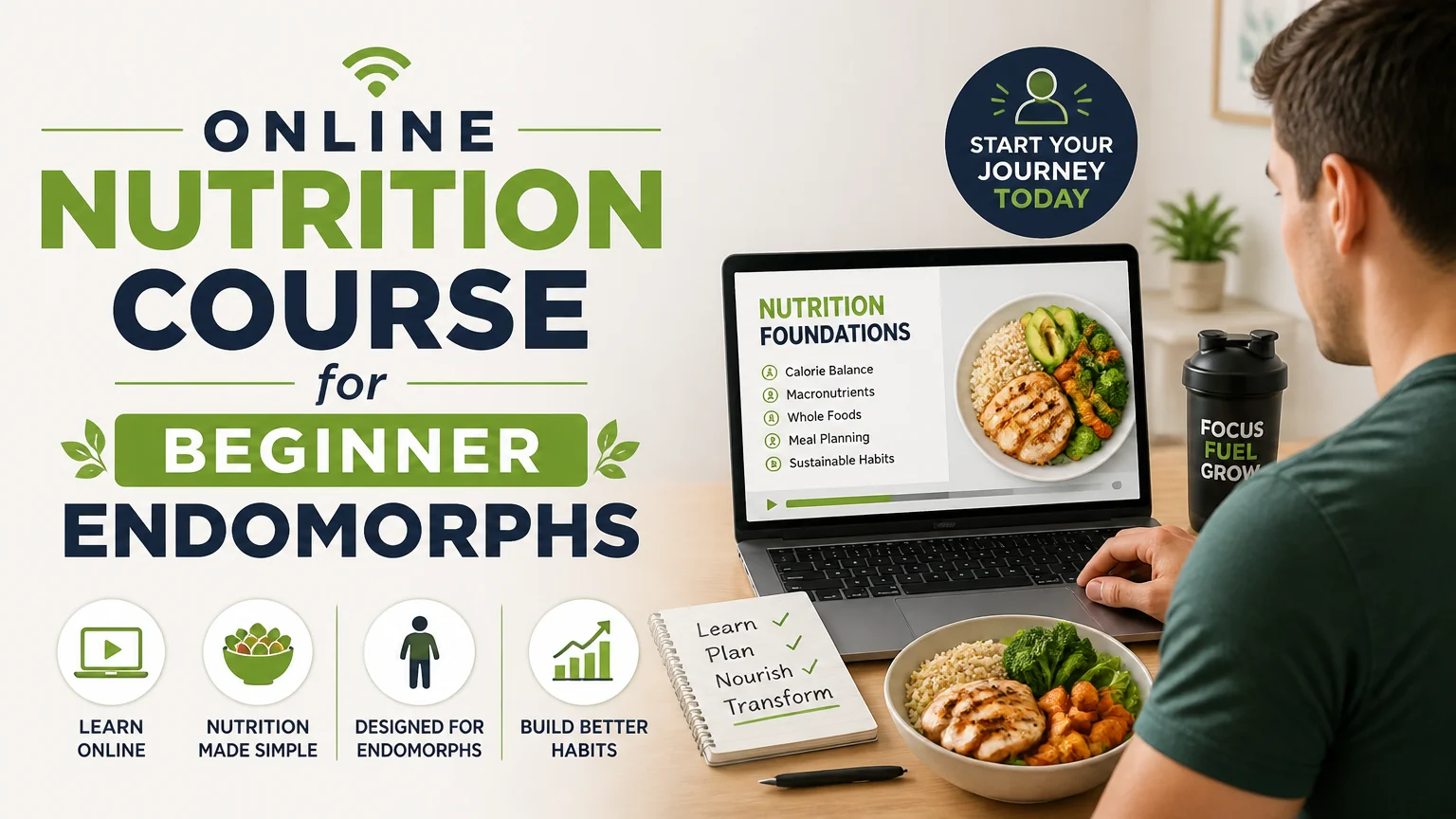 Online nutrition course for beginner endomorphs - diets endomorphs