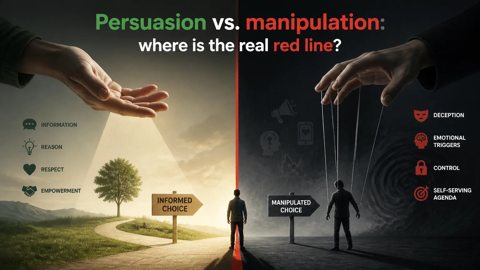 Persuasion vs. manipulation: where is the real red line? - techniques persuasion manipulation