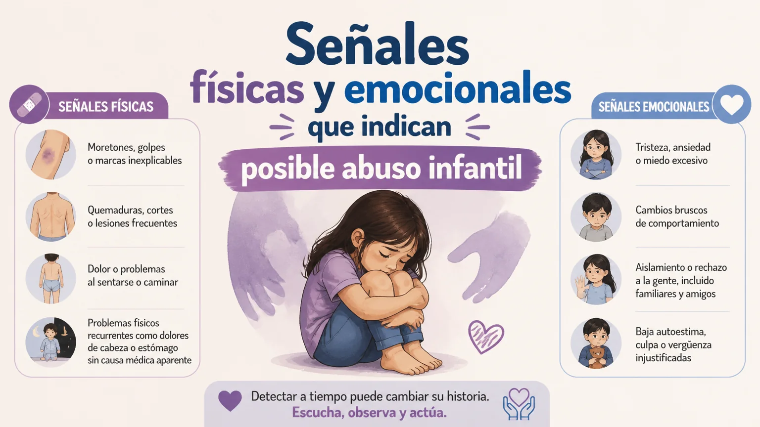 Physical and emotional signs that may indicate child abuse