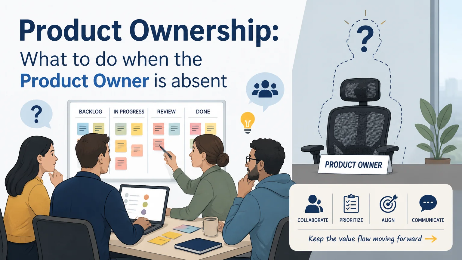 Product ownership: what to do when the product owner is absent - professional agile coach
