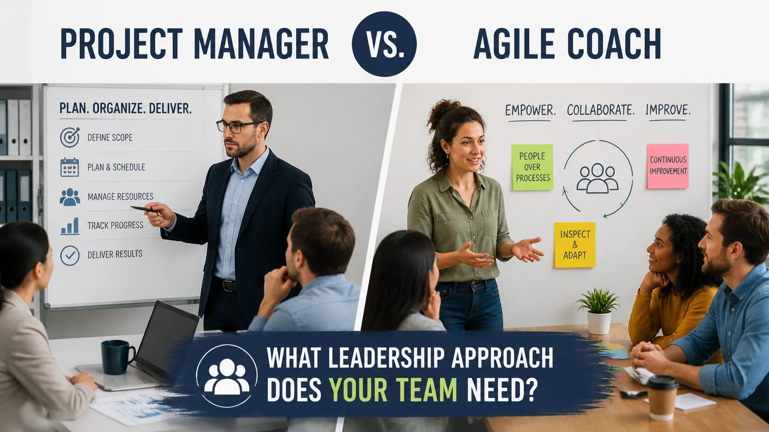 Project manager vs. agile coach: what leadership approach does your team need? - professional agile coach