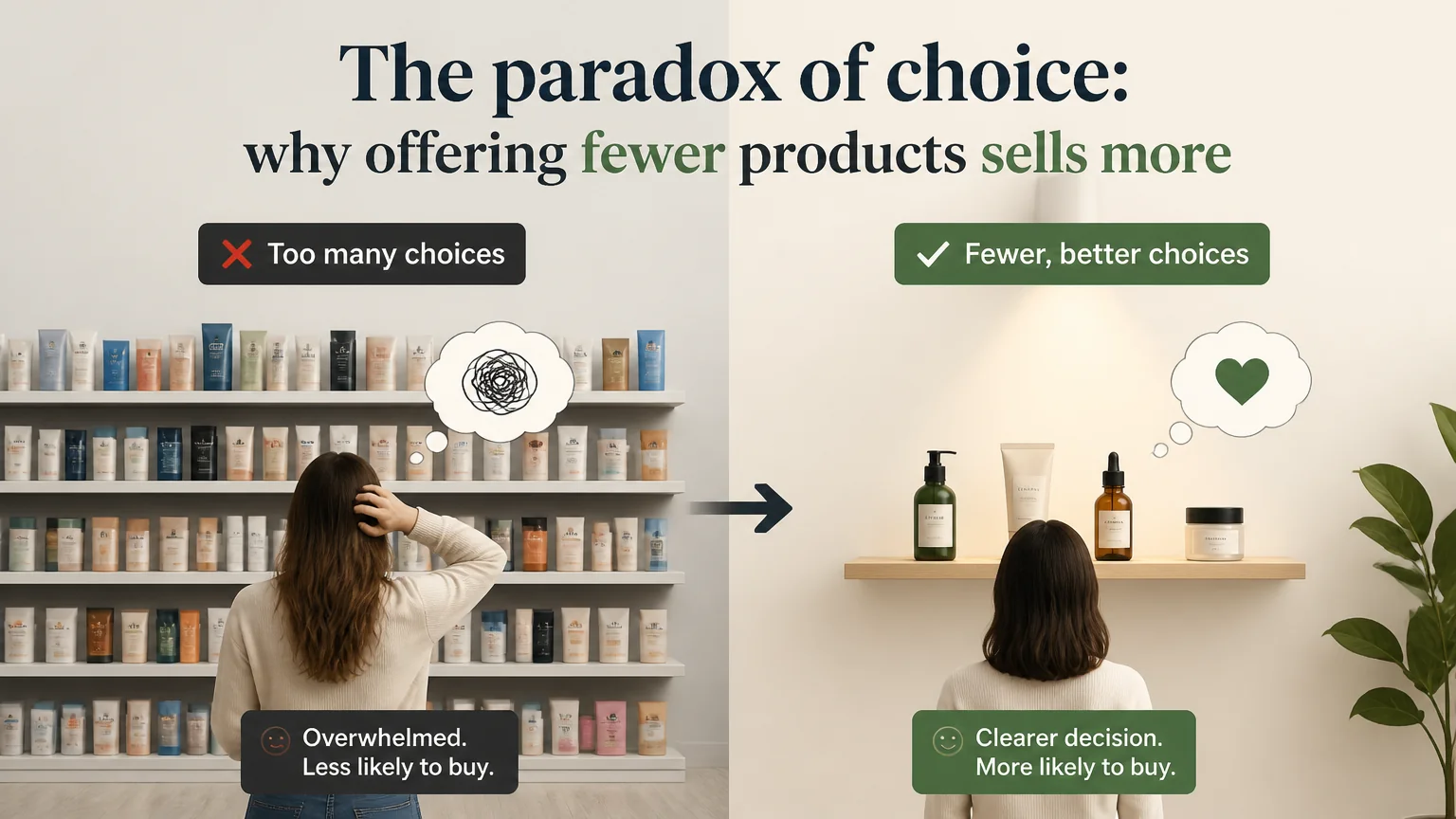 The paradox of choice: why offering fewer products sells more