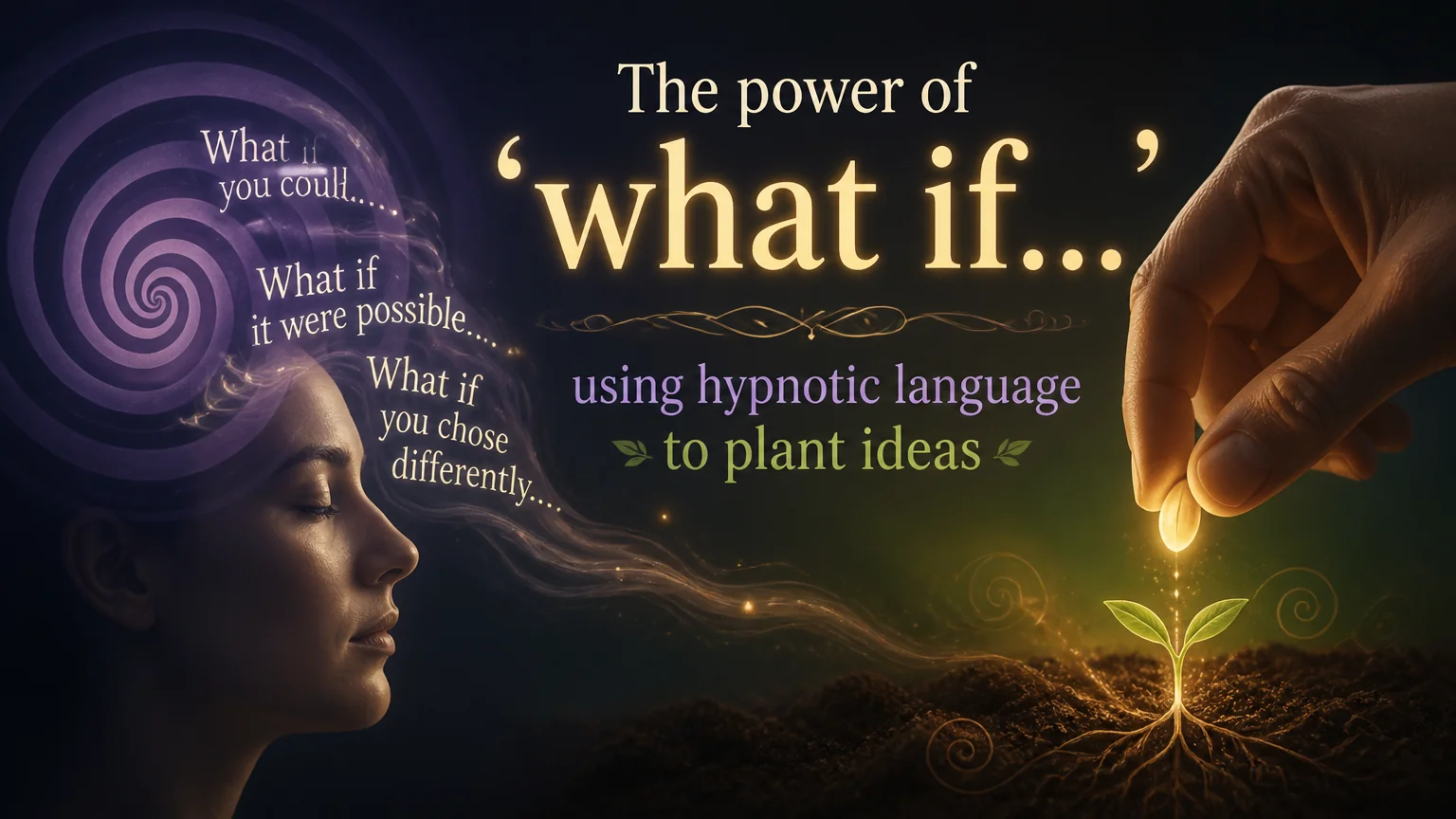 The power of 'what if...': using hypnotic language to plant ideas - techniques persuasion manipulation