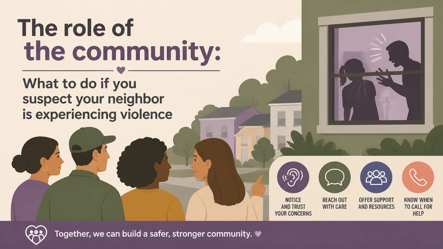 The role of the community: what to do if you suspect your neighbor is experiencing violence