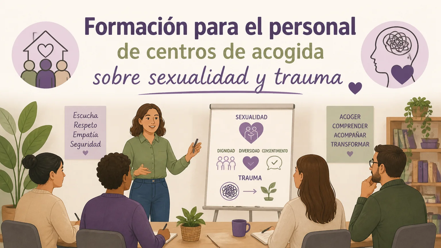 Training for shelter staff on sexuality and trauma - sexuality center reception
