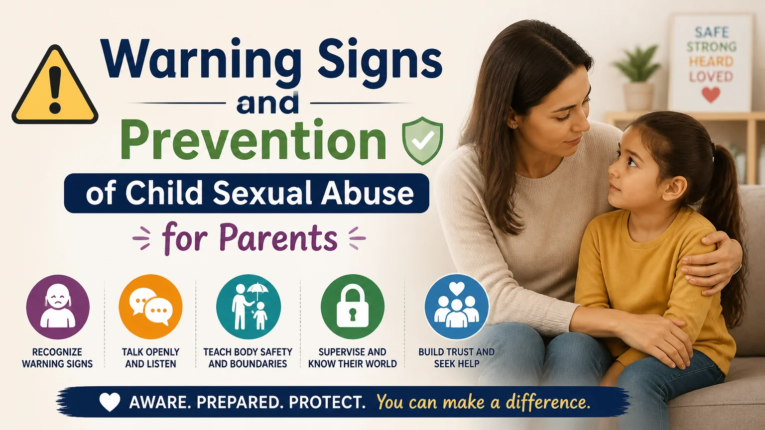 Warning signs and prevention of child sexual abuse for parents - education sexual parents