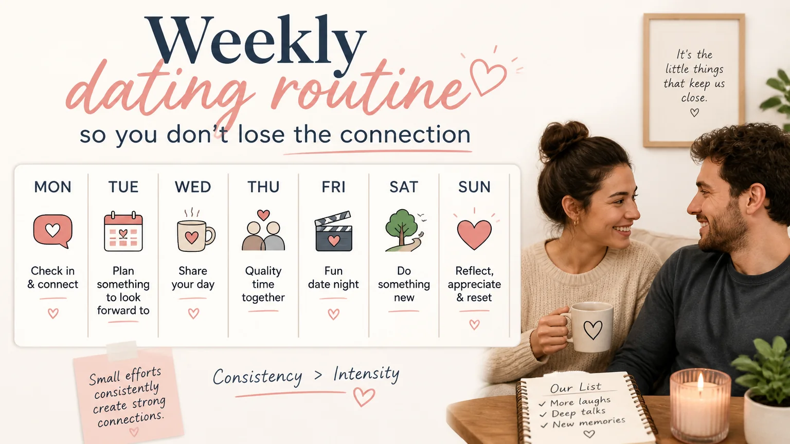 Weekly dating routine so you don't lose the connection - relationship improvement couples