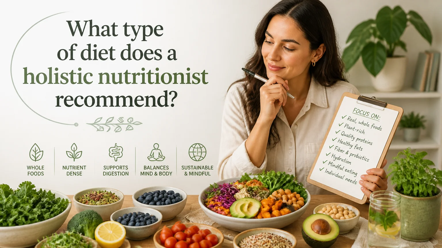 What type of diet does a holistic nutritionist recommend? - nutrition holistic